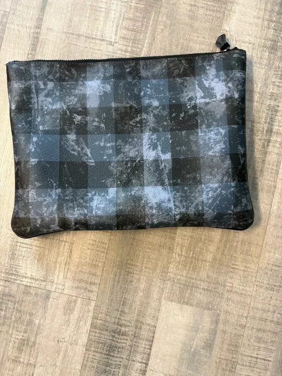 COACH Large Pouch Buffalo Plaid - Picture 4 of 8